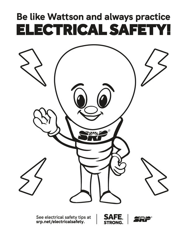 Electric Safety Coloring Sheet
